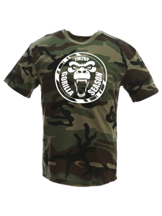 Camouflage Gorilla Season T-Shirt | White