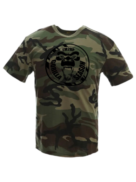 Camouflage Gorilla Season T-Shirt | Black